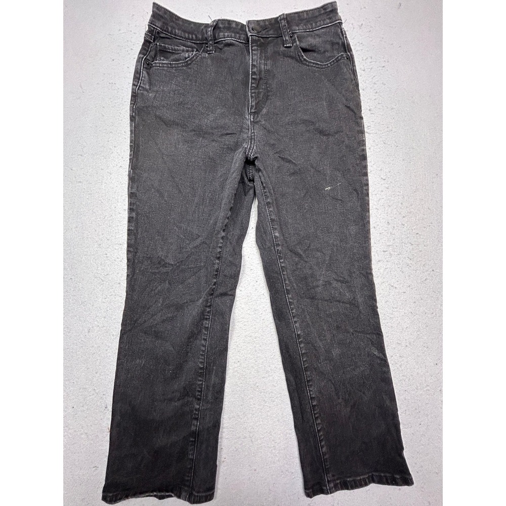 Sonoma High Rise Straight Cotton Elastane Black 12P W29 Womens